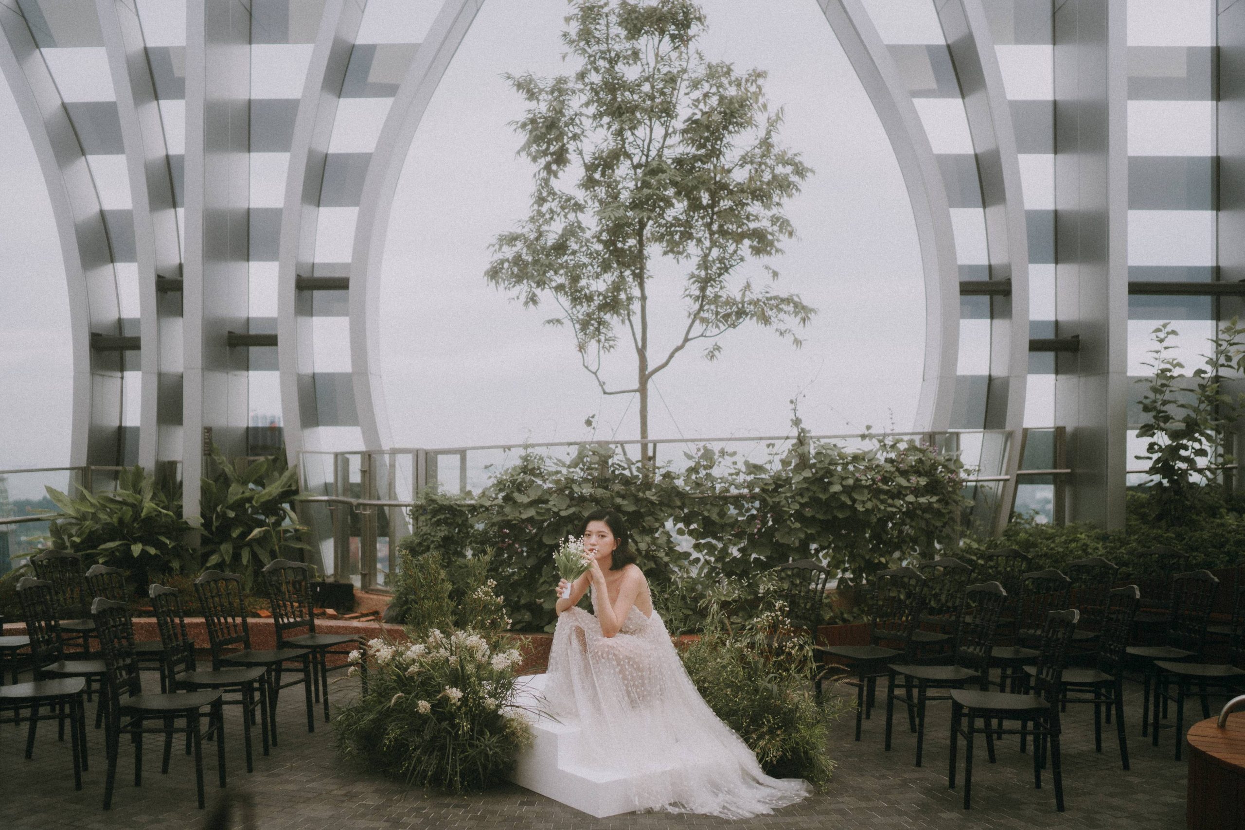 Intimate garden ROM for a Rooftop garden solemnisation.